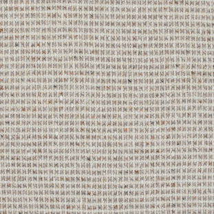 Italian Ecru and Natural Checkerd Wool Blend