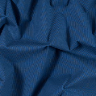 Dark Blue Striped Stretch Cotton