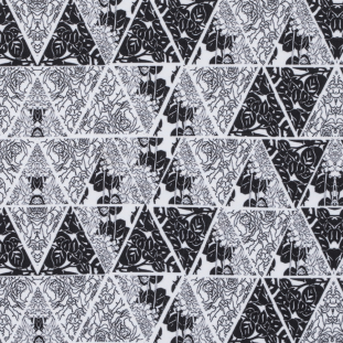 Floral Triangles Digitally Printed on Stretch Neoprene/Scuba Knit