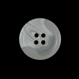 White Translucent Rimmed Plastic Button - 36L/23mm