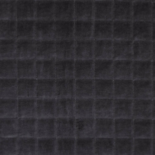 Dark Dull Gray Quilted Velvet with Polyfil Lining