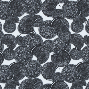Chocolate Sandwich Cookie Digitally Printed Stretch Neoprene/Scuba Knit