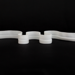 Italian White Foldover Elastic with Silicone Tape - 0.625"
