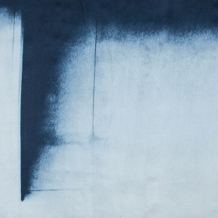 Helmut Lang Gunmetal and Dress Blues Abstract Silk Charmeuse Panel