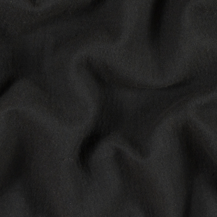 Black Coffee Twill Wool Double Cloth