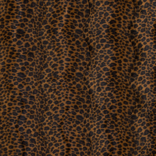 Brown Sugar and Black Leopard Printed Faux Fur