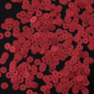 Bag of Red Dull-Bright Sequin Flakes - 6mm