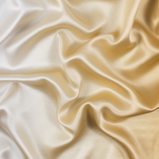 Gold and Beige Ombre Silk Charmeuse