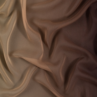 Gold and Brown Ombre Silk Chiffon