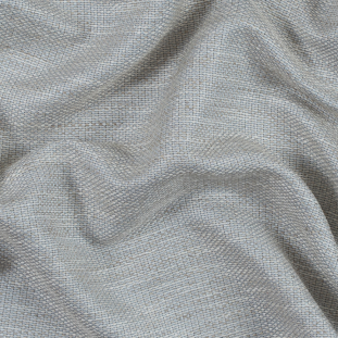 Glacier Gray and Silver Lining Cotton and Rayon Tweed
