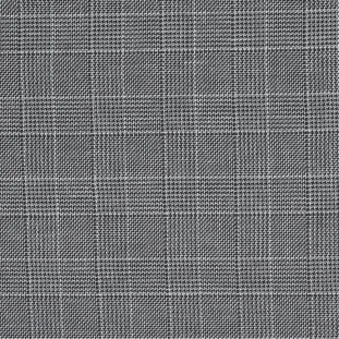 Armani Shitake and White Glen Plaid Reversible Wool Woven
