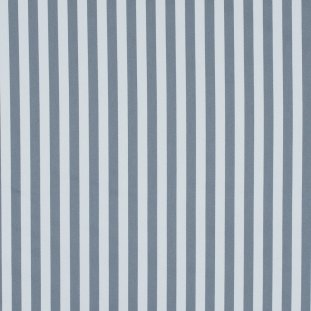 Wild Dove and White Bengal Striped Polyester Twill with Give