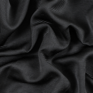 Black Luminous Polyester Ottoman