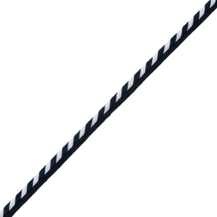 Striped Twisted Cord Trim with Lip - 0.25