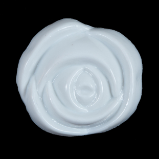 White Rose-Shaped Plastic Button - 50L/32mm