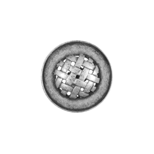 Decorative Basketweave Metal Button - 32L/20.5mm