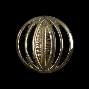 Decorative Gold Metal Button - 40L/25mm