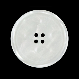 White Iridescent Plastic Button - 45L/28mm