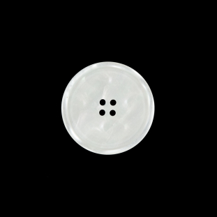 White Iridescent Plastic Button - 28L/17.5mm