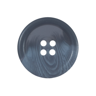 Blue Translucent Rimmed Plastic Button - 40L/25mm