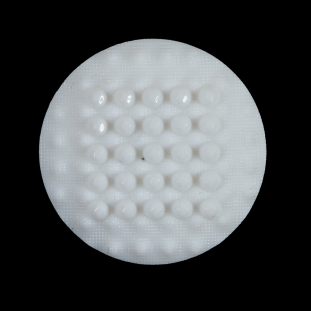 White Textured Shank-Back Button - 45L/28mm