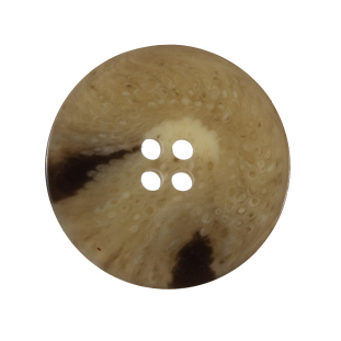 Beige and Brown Plastic Button - 45L/28mm
