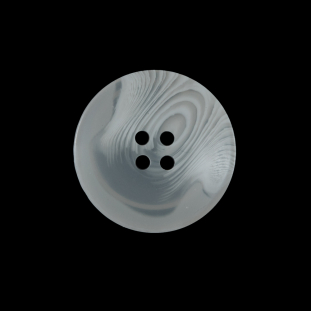 White Translucent Domed Plastic Button - 36L/23mm