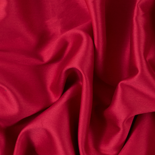 Scarlet Red Silk and Rayon Blended Sateen