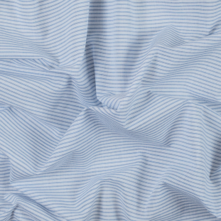 Steven Alan Skyway Blue and White Pencil Striped Cotton Shirting