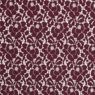 Tawny Port Floral Re-Embroidered Cotton Lace