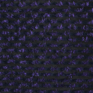 Meadow Violet and Black Striped Peek-a-Boo Polyester Woven