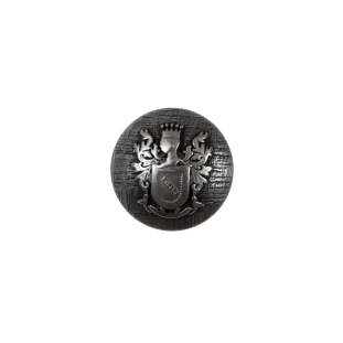 Silver Coat of Arms Crest Metal Button - 22L/14mm