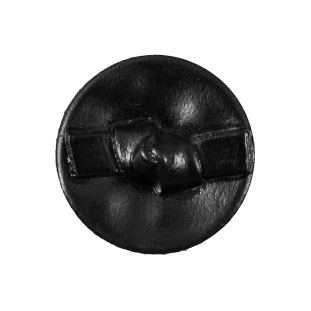 Black Knotted Plastic Button - 40L/25mm