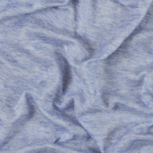 Italian Heathered Periwinkle Rayon Jersey Double Cloth