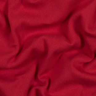 Rich Red Tubular Cotton Rib Knit