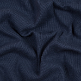 Navy Tubular Cotton Rib Knit
