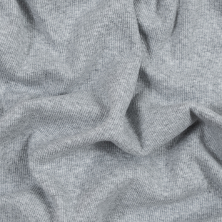 Heathered Light Gray Tubular Cotton Rib Knit