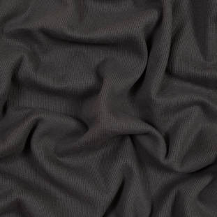 Charcoal Tubular Cotton Rib Knit
