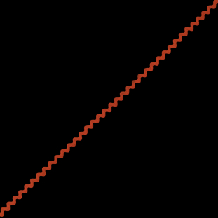 Orange Ric Rac Ribbon - 0.5