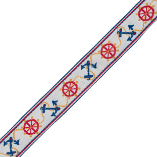 Nautical Jacquard Ribbon - 1.75