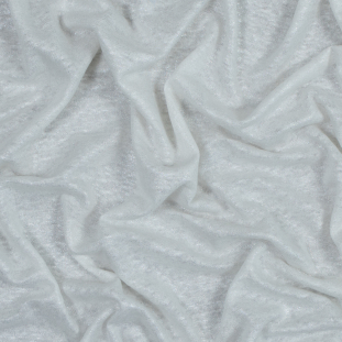 White Linen Knit with a Silver Metallic Laminate