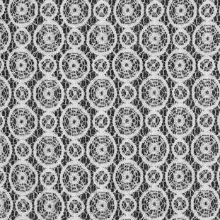 White Geometric Crochet Lace