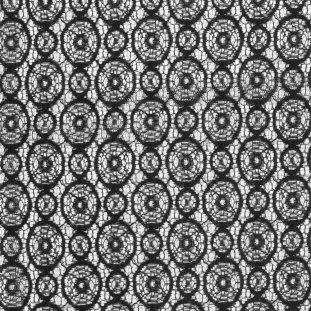 Black Geometric Crochet Lace