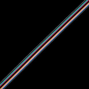 Multi-Color Striped Grosgrain Ribbon - 0.75