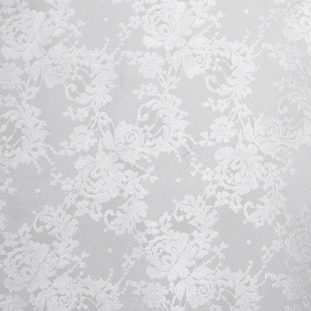 Metallic White on White Floral Brocade