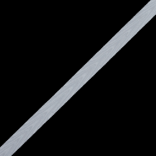 White Moire Grosgrain Ribbon - 0.625