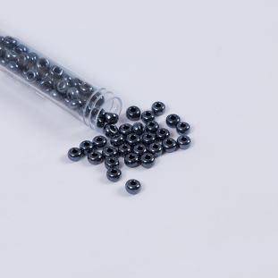 Metallic Gunmetal Czech Seed Beads - Size 2