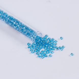 Silver Lined Aqua Czech Seed Beads - Size 6