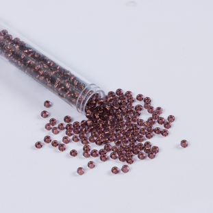 Copper Lined Amethyst Czech Seed Beads - Size 6