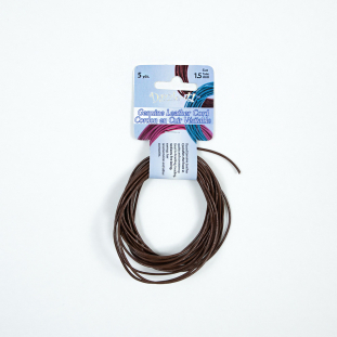 Dazzle-It Brown Genuine Leather Cord - 1.5mm